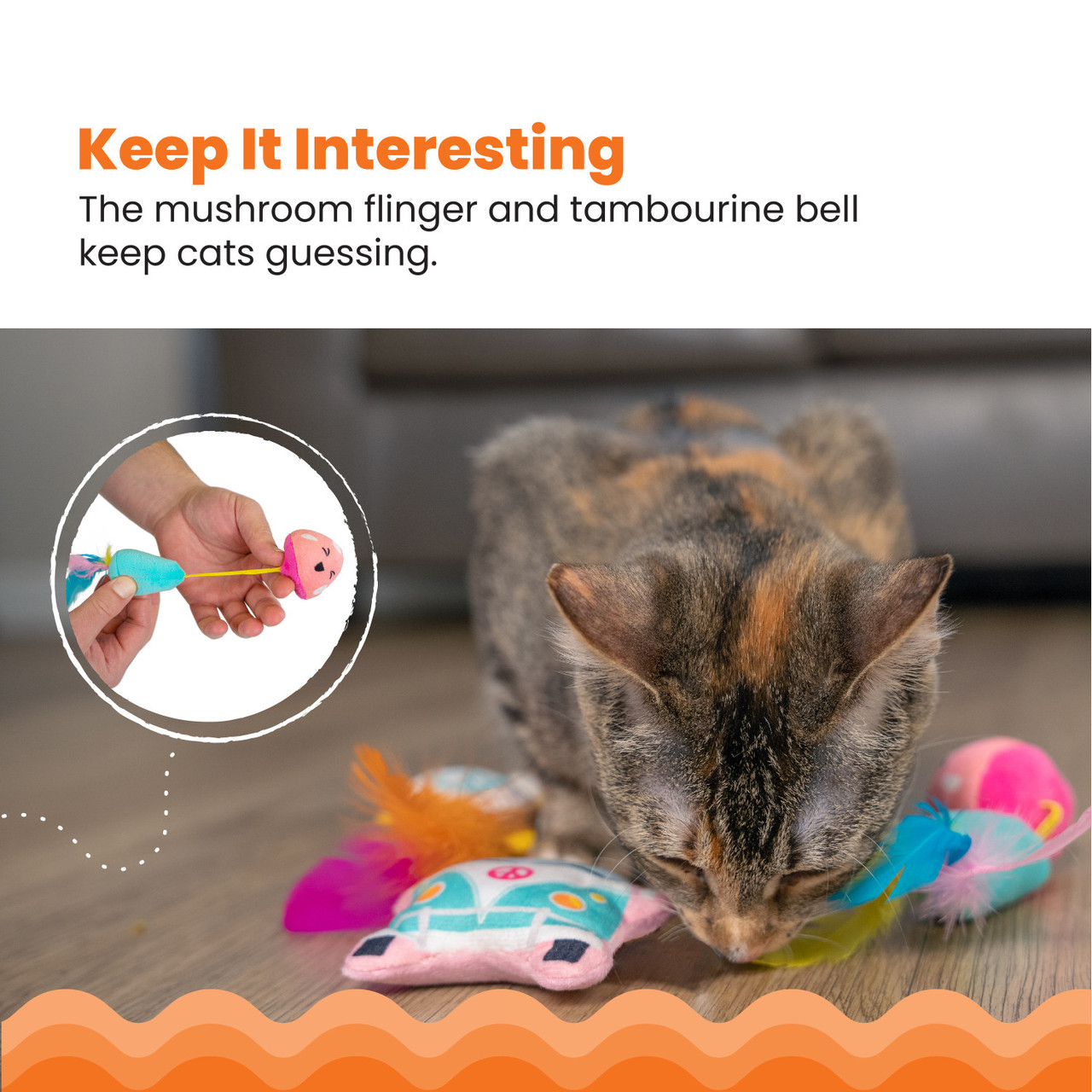Festival Themed Catnip Cat Toys - 3 Pack, Multi - Image 2