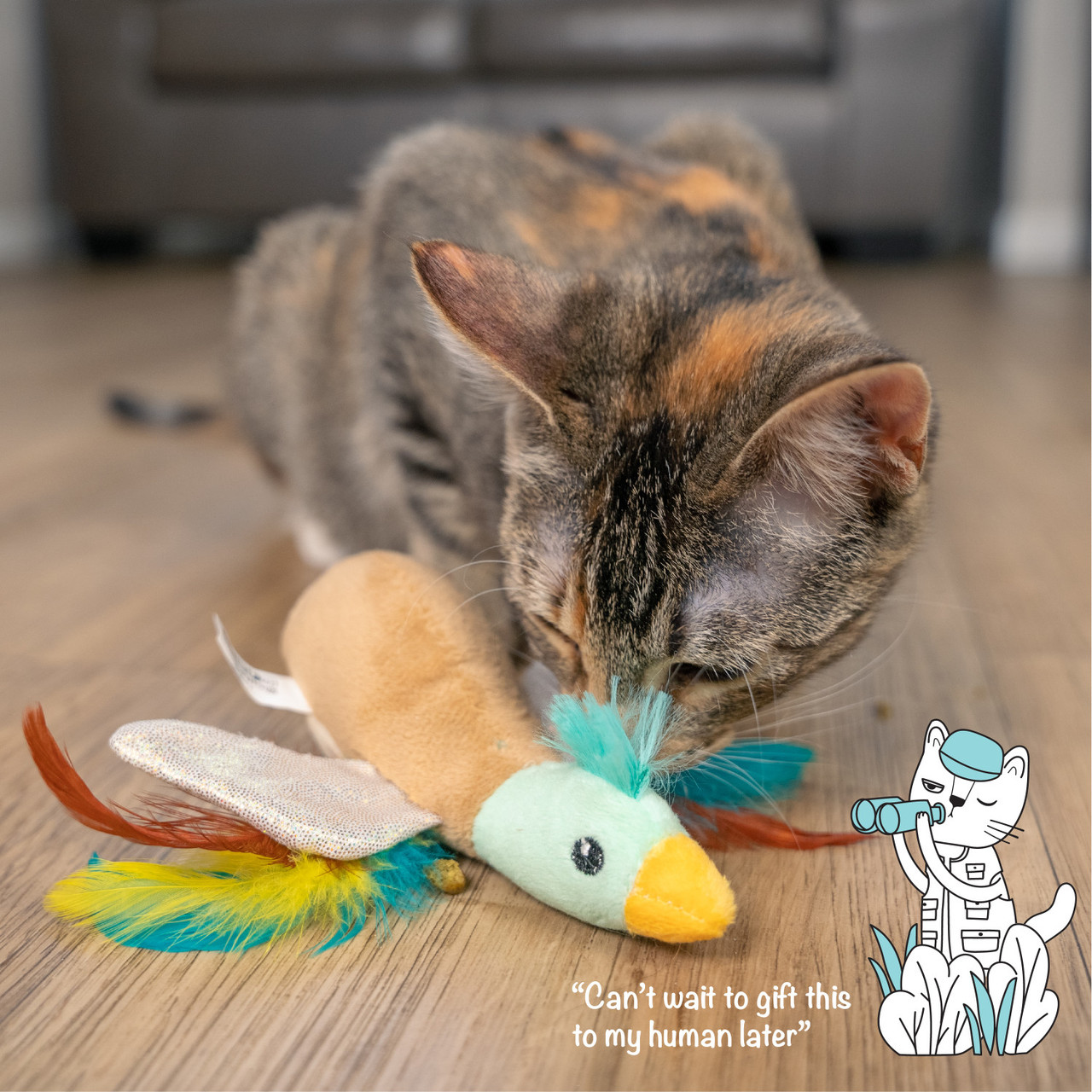 Flapperz Duck Plush Catnip Cat Toy, Multi - Image 6