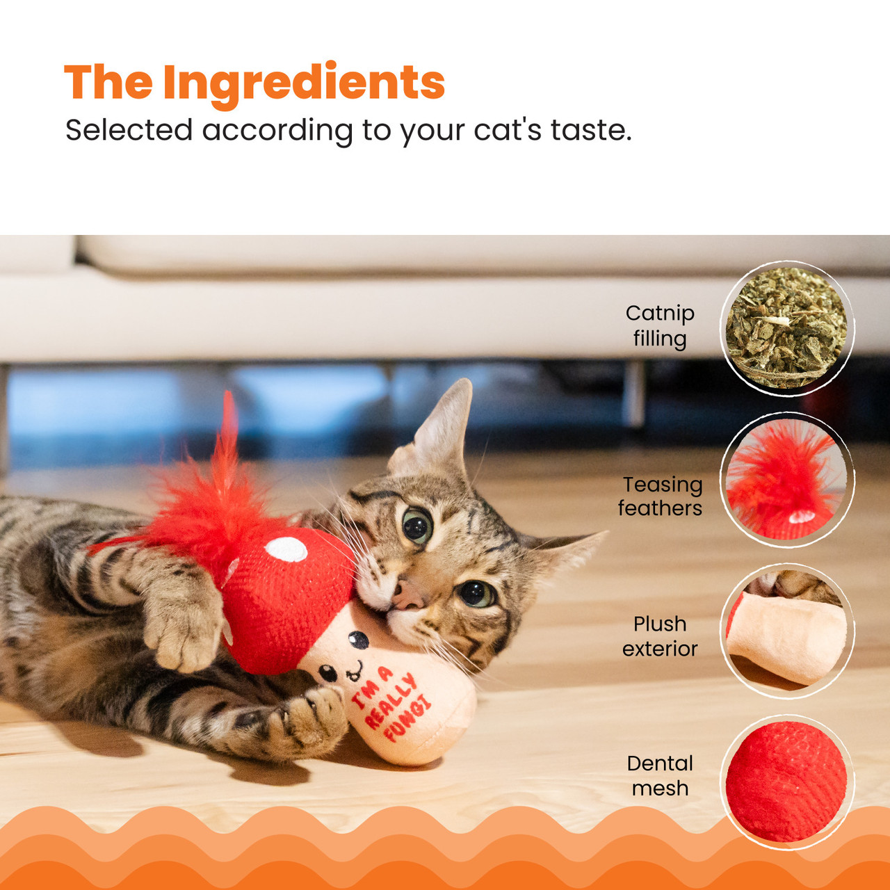A Really Fungi Mushroom Kicker Catnip Toy and Dental Toy for Cats - Image 4