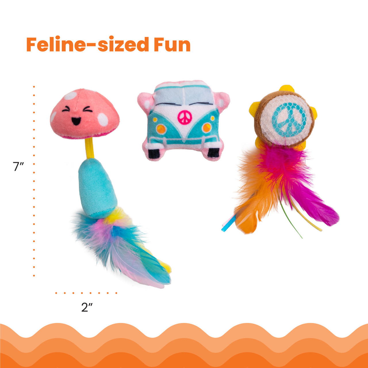 Festival Themed Catnip Cat Toys - 3 Pack, Multi - Image 5