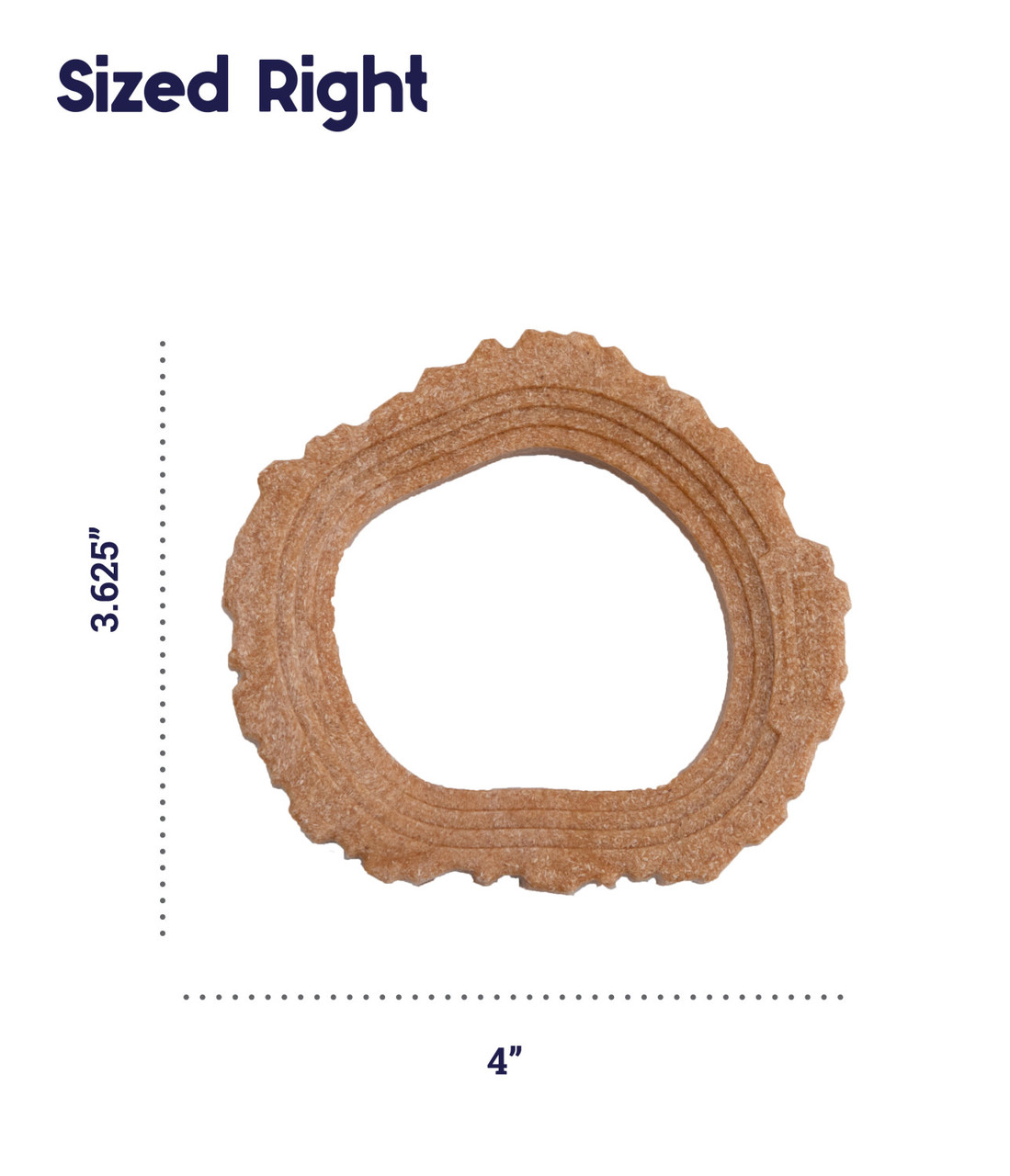 Dogwood Ring Dog Chew Toy, Brown, Small - Image 5