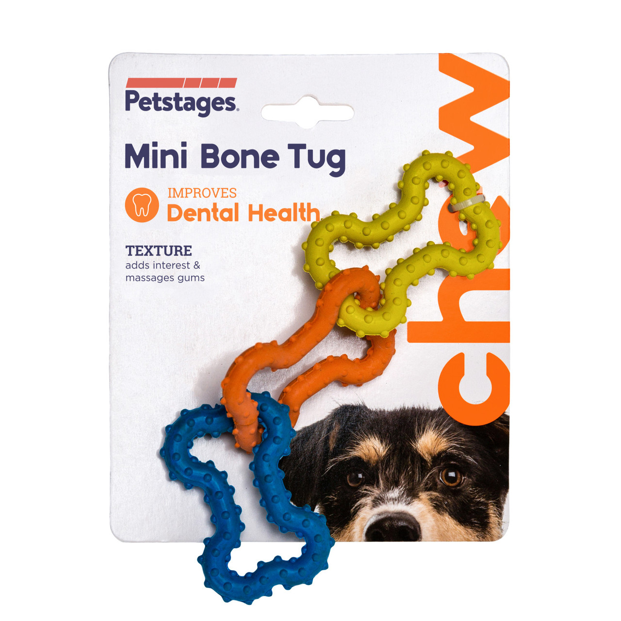 Mini Bone Tug Puppy Chew Toy, Multi - Image 6