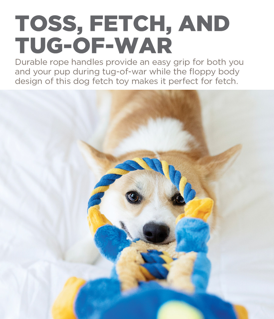 Ropes-A-Go-Go Interactive Plush Dog Tug Toy - Image 12
