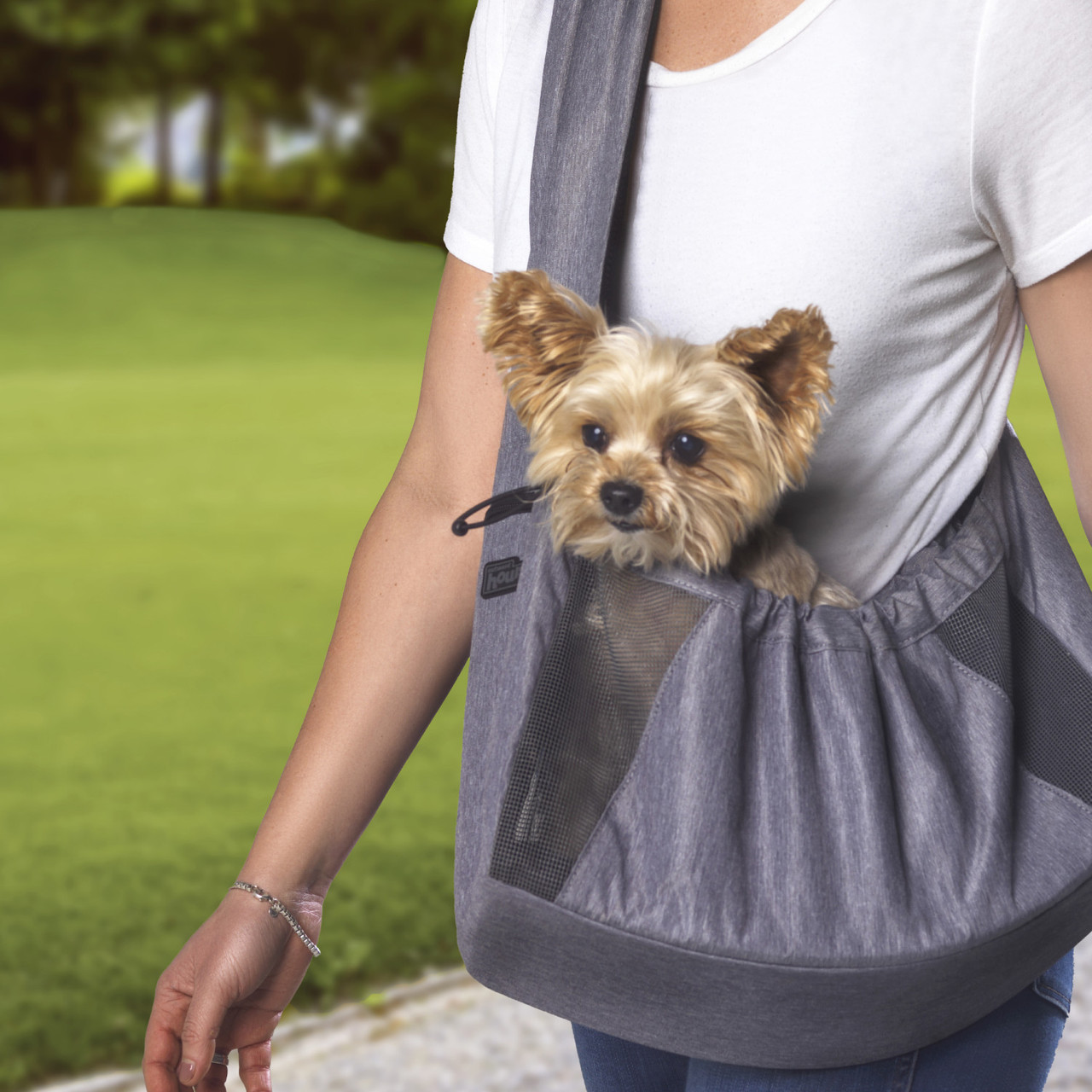 PupPak Dog Sling Carrier, Grey - Image 5