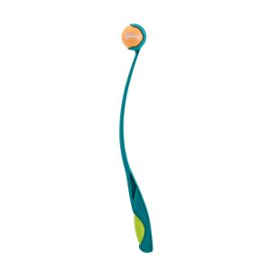 Launch A Ball Squeak Dog Ball Launcher, Turquoise
