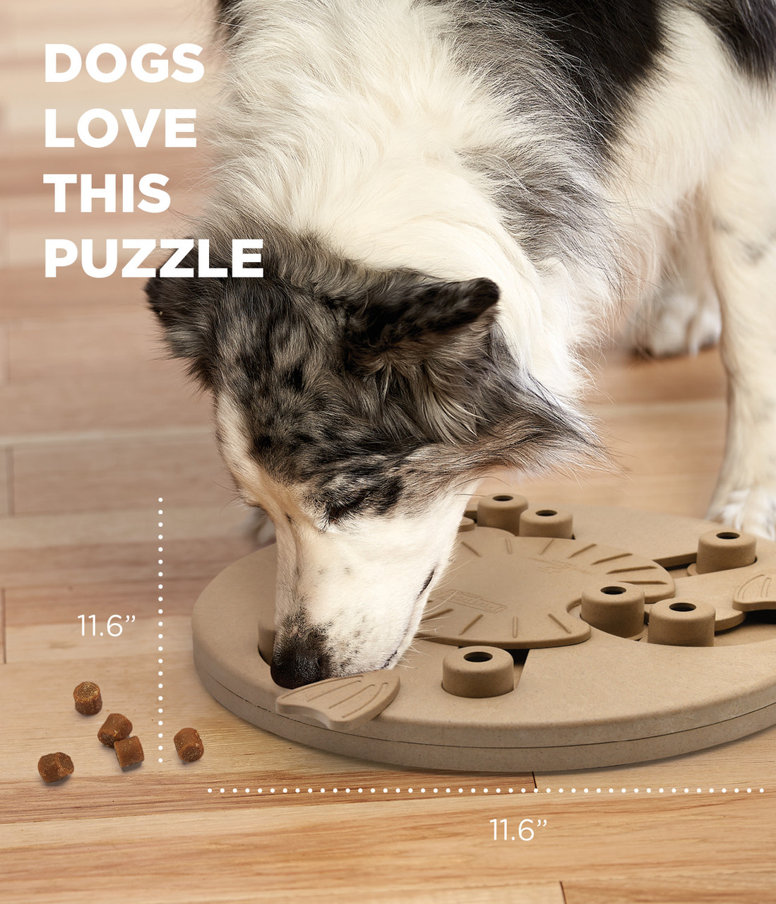 Dog Worker Interactive Treat Puzzle Dog Toy, Tan - Image 4