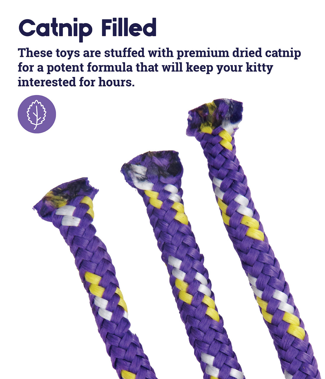 Nighttime Catnip Rolls Cat Toys- 3 Pack, Multi - Image 3