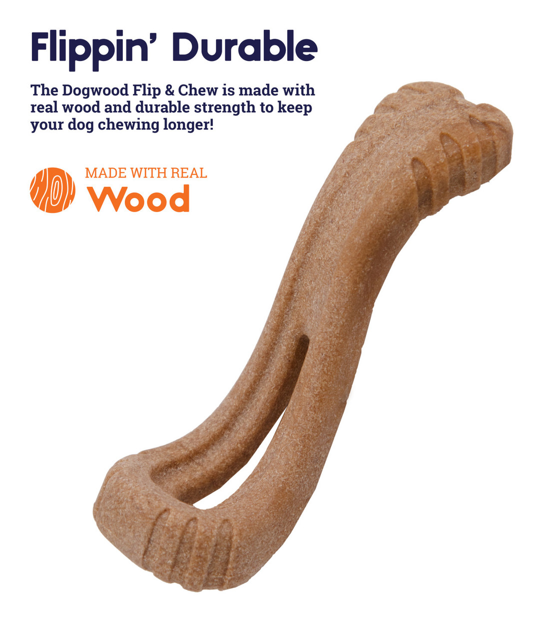 Dogwood Flip and Chew Bone, Brown, Medium - Image 2