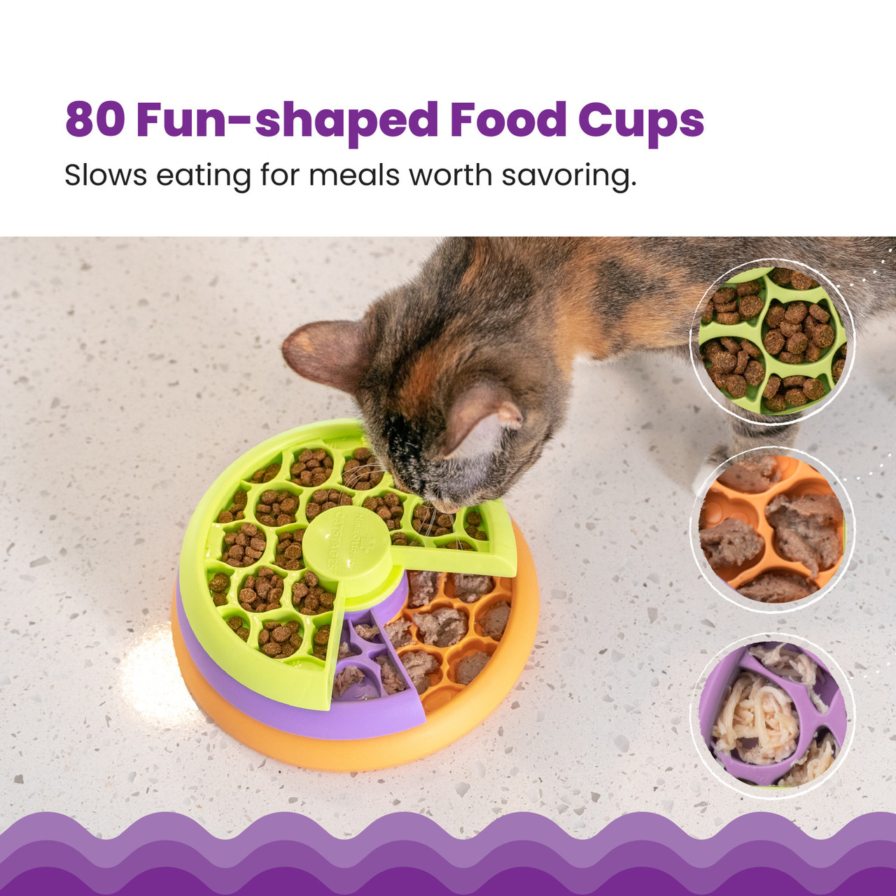 Kitty Lickin' Layers Cat Fun Feeder Treat Puzzle - Image 4