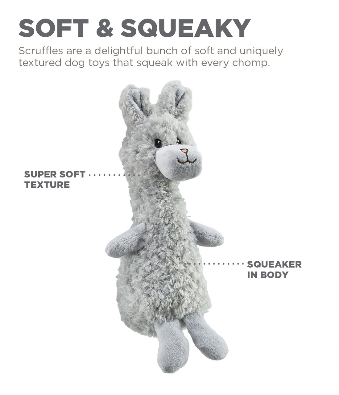 Scruffles Plush Dog Toy, Bunny - Image 9