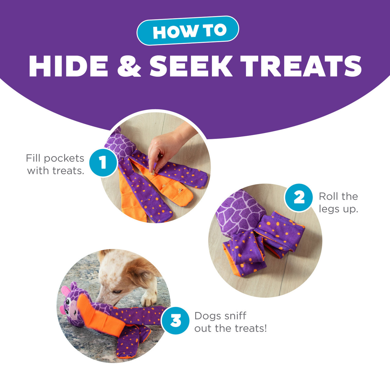 Silly Legz Interactive Plush Dog Puzzle , Purple - Image 4